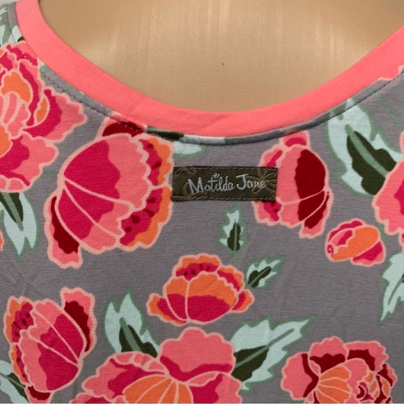 MATILDA JANE Marzipan rose dress size M gray pink preppy stretch summer … - Picture 7 of 10